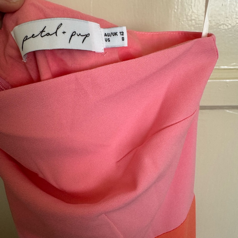 One-Shoulder Pink and Orange Dress Xiamara dress - Picture 11 of 12